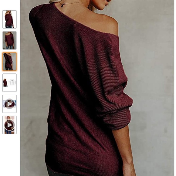 Off the shoulder oversized sweater - Picture 3 of 9